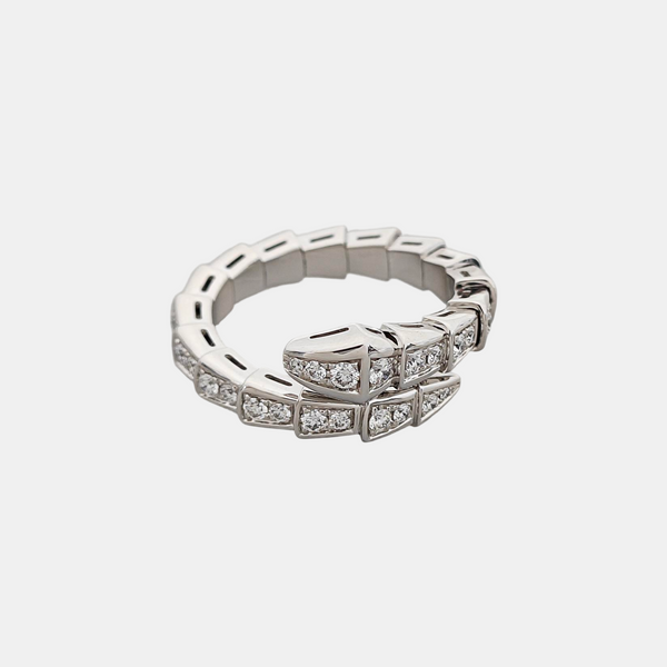 SERPENTI 18k White Gold Silver Ring EU 53