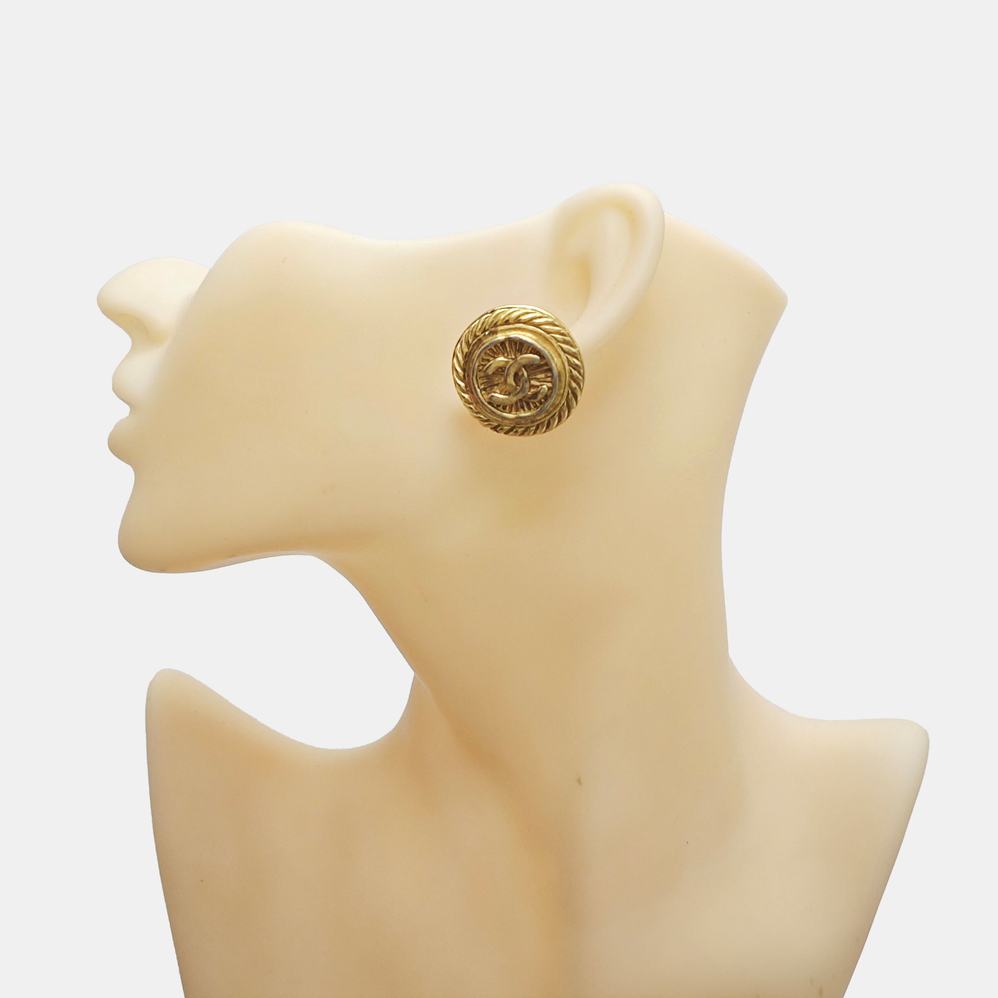 Metal Gold Clip On Earrings
