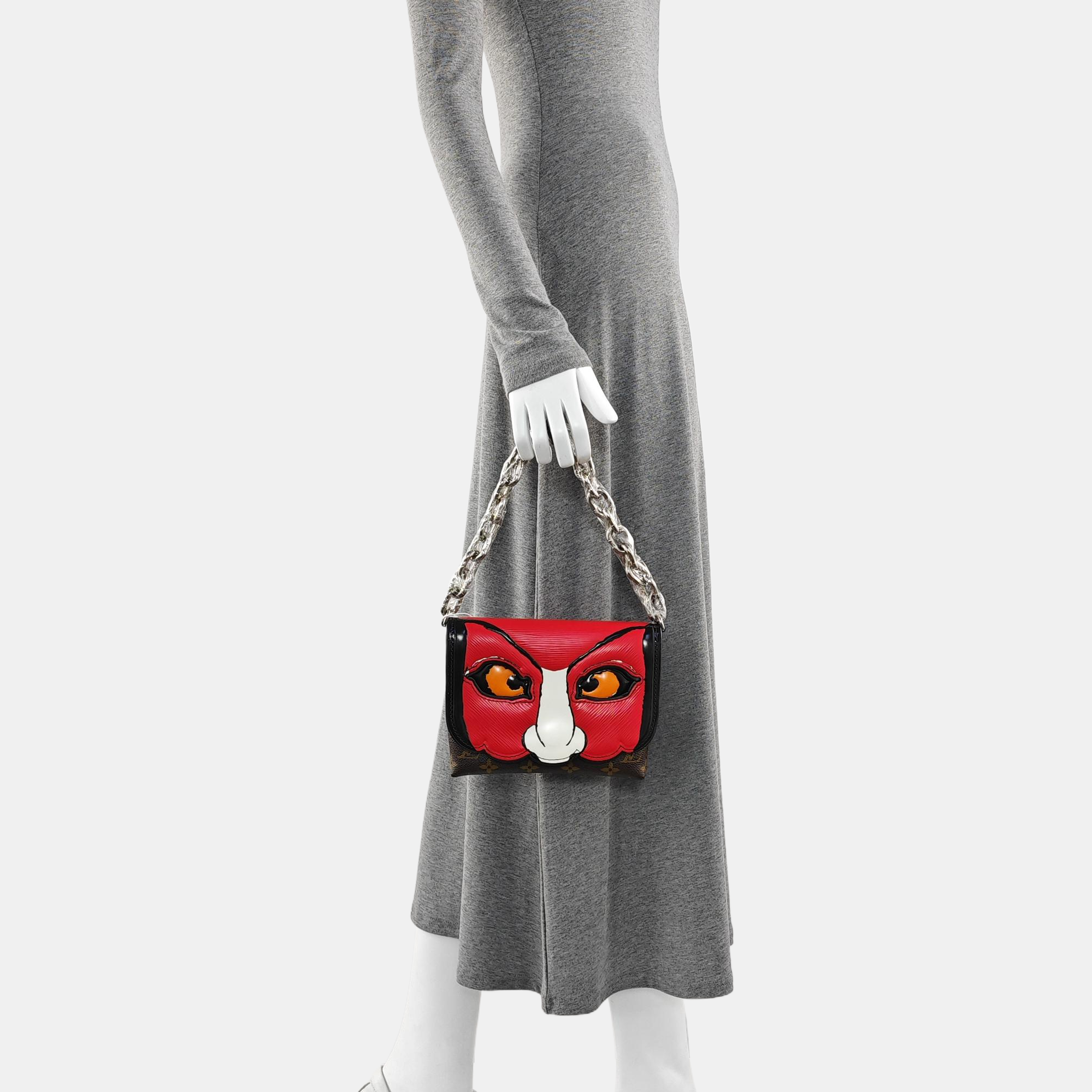 Monogram Coated Canvas Top Handle Bag Red