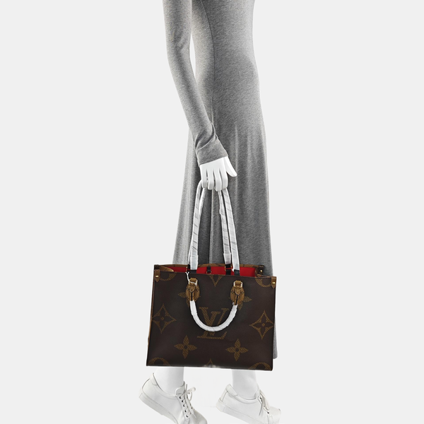 ONTHEGO MM Monogram Coated Canvas Brown