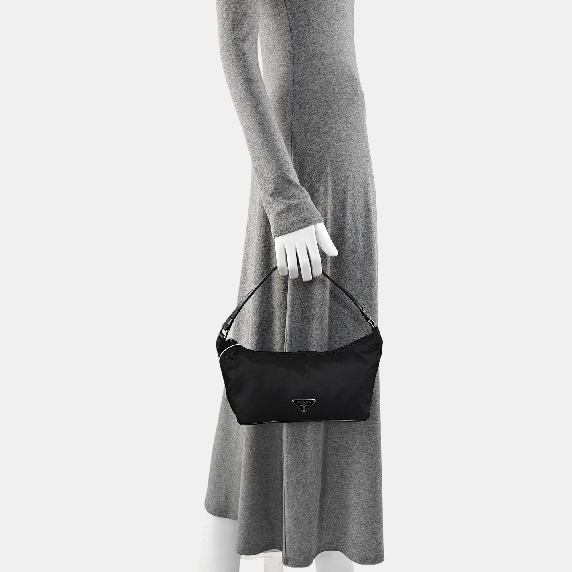 Nylon Shoulder Bag Black