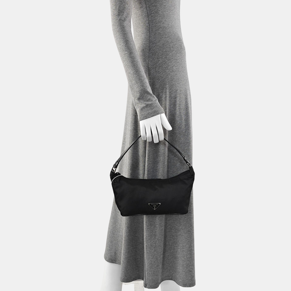 Nylon Shoulder Bag Black