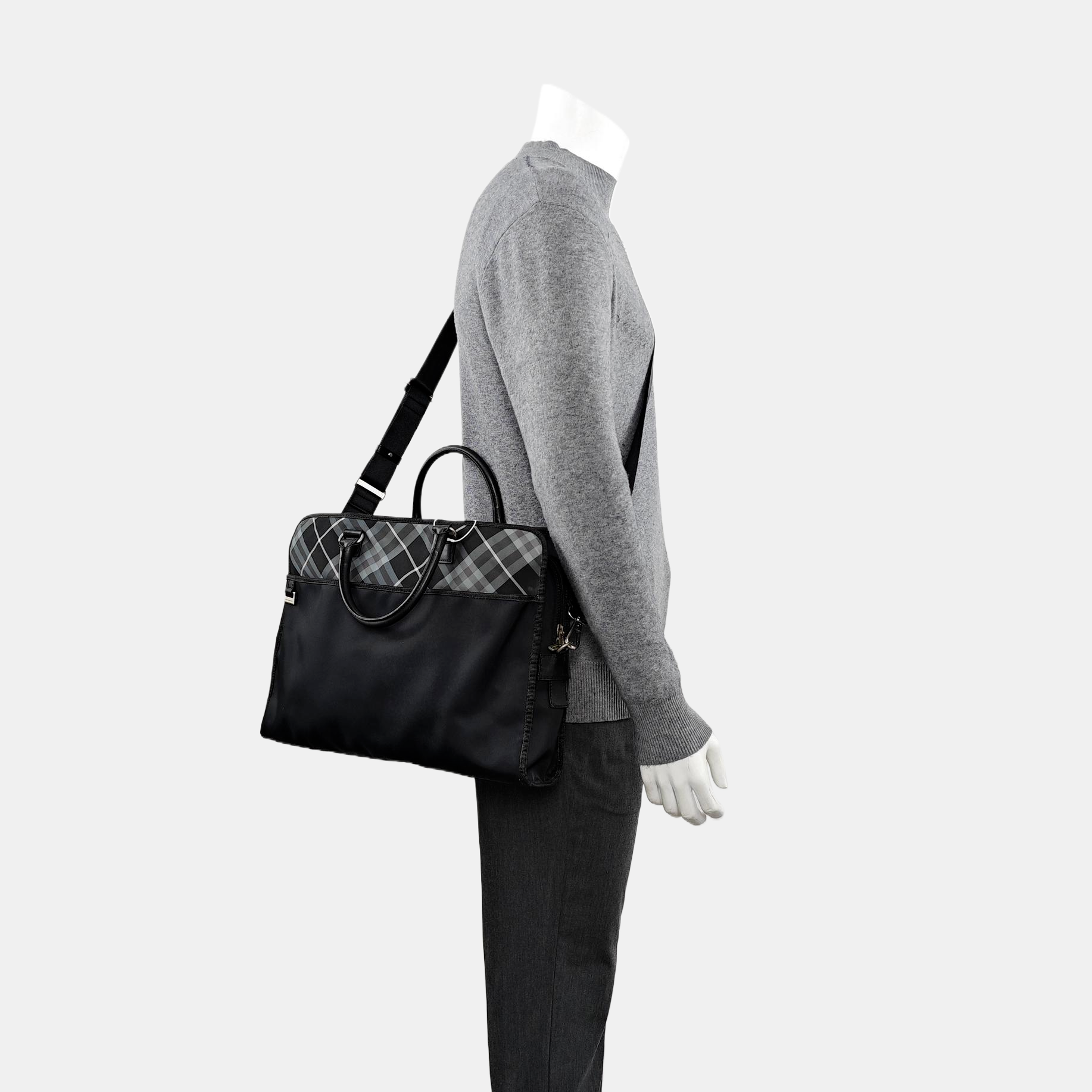 Nylon Shoulder Bag Black