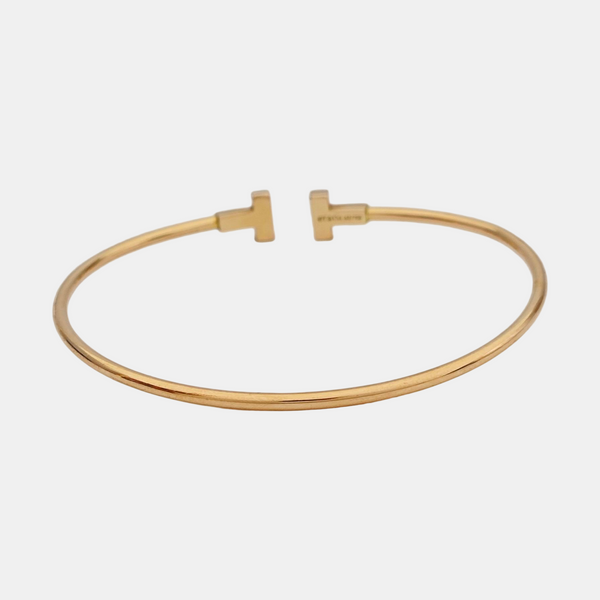Tiffany T 18k Rose Gold Bangle
