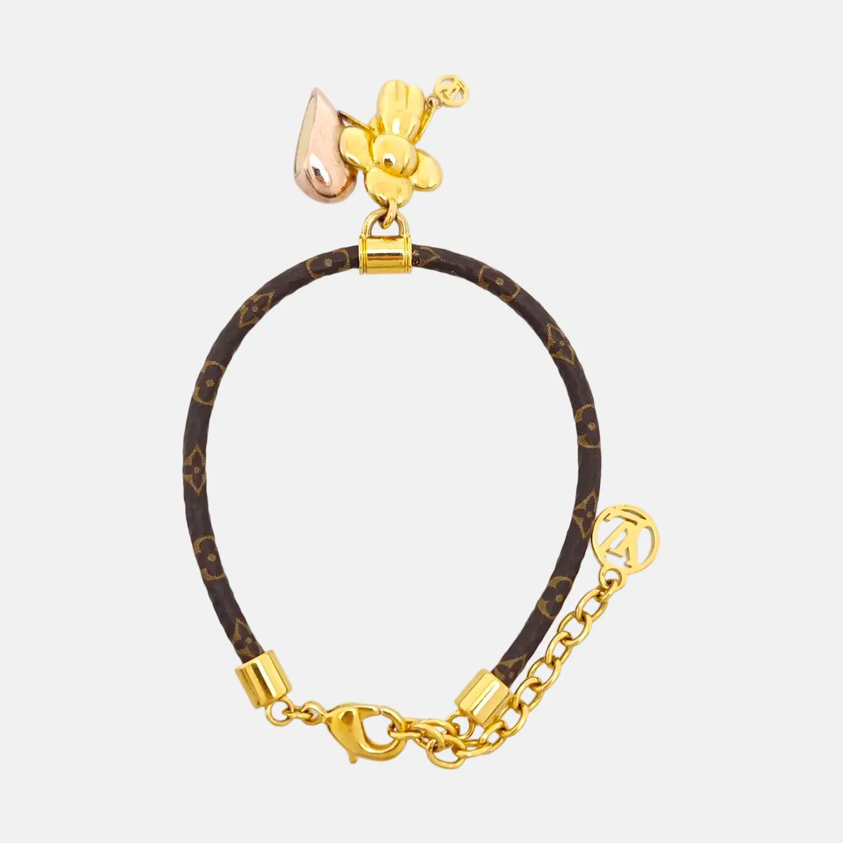 LV SOUND Leather Brown Bracelet