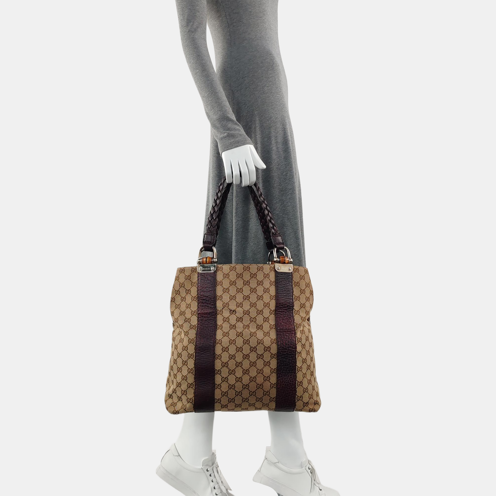 Authenticated pre-owned  Bamboo 1947 Monogram Canvas Beige - Tote Bag at Looply