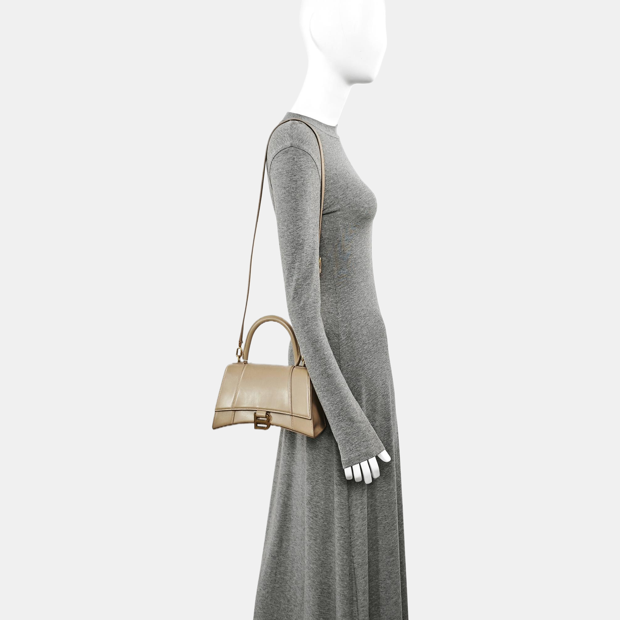 Hourglass S Calfskin Beige