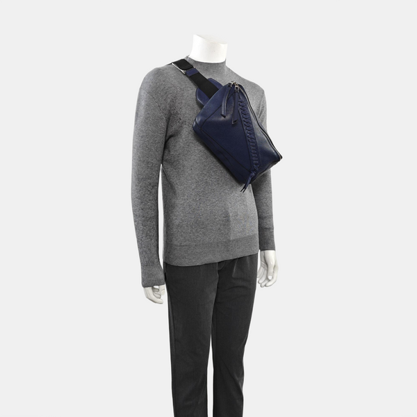 Calfskin Shoulder Bag Blue
