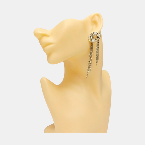 CC Logo Metal Gold Earrings