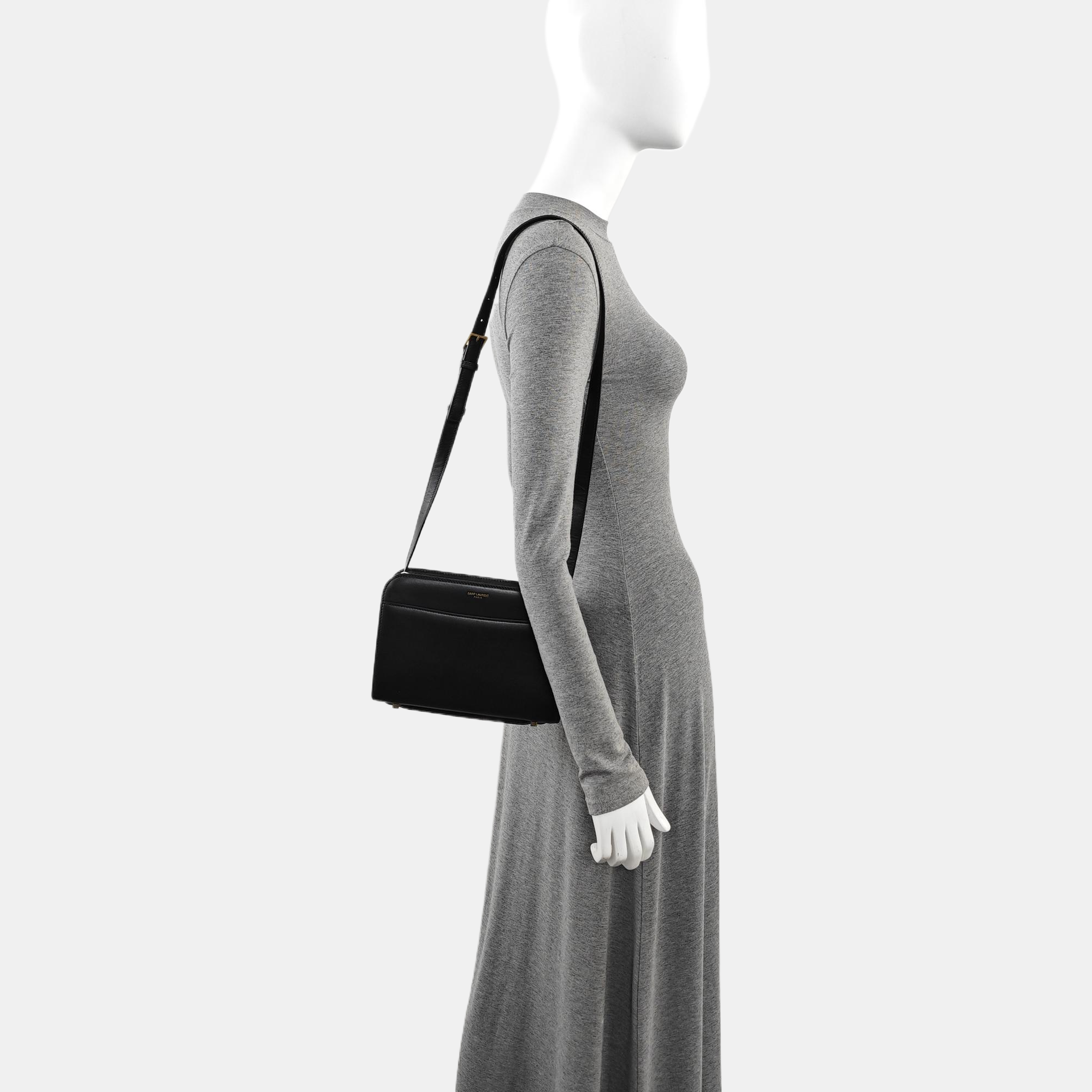 Calfskin Shoulder Bag Black