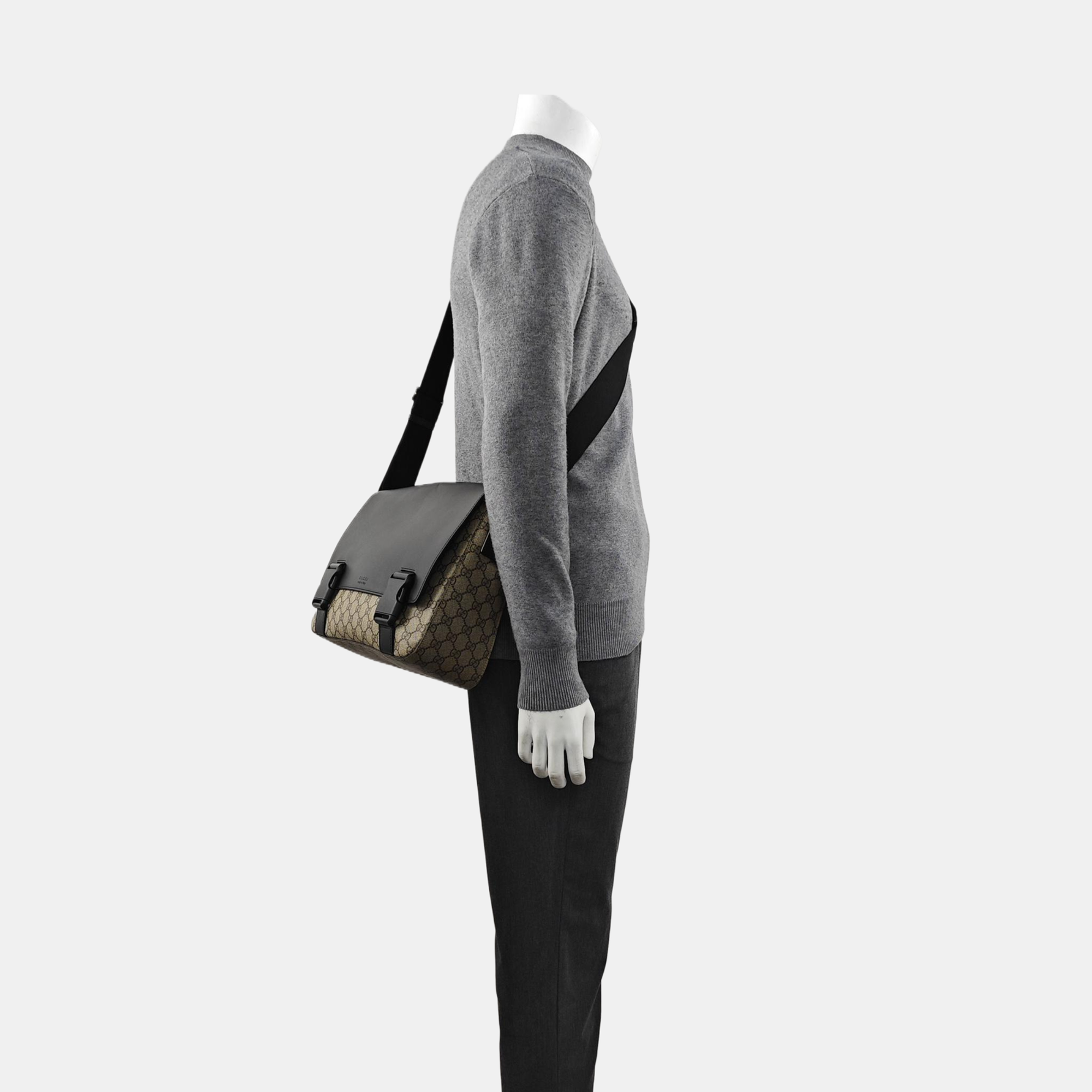 Monogram Coated Canvas Shoulder Bag Beige