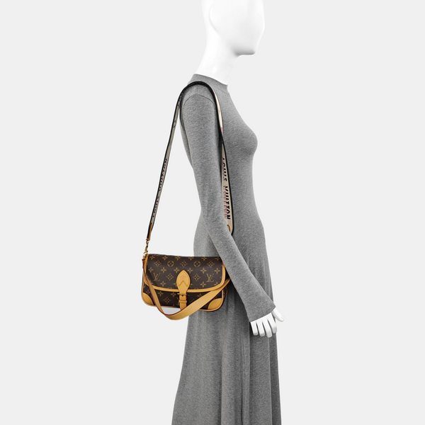 DIANE Monogram Coated Canvas Brown
