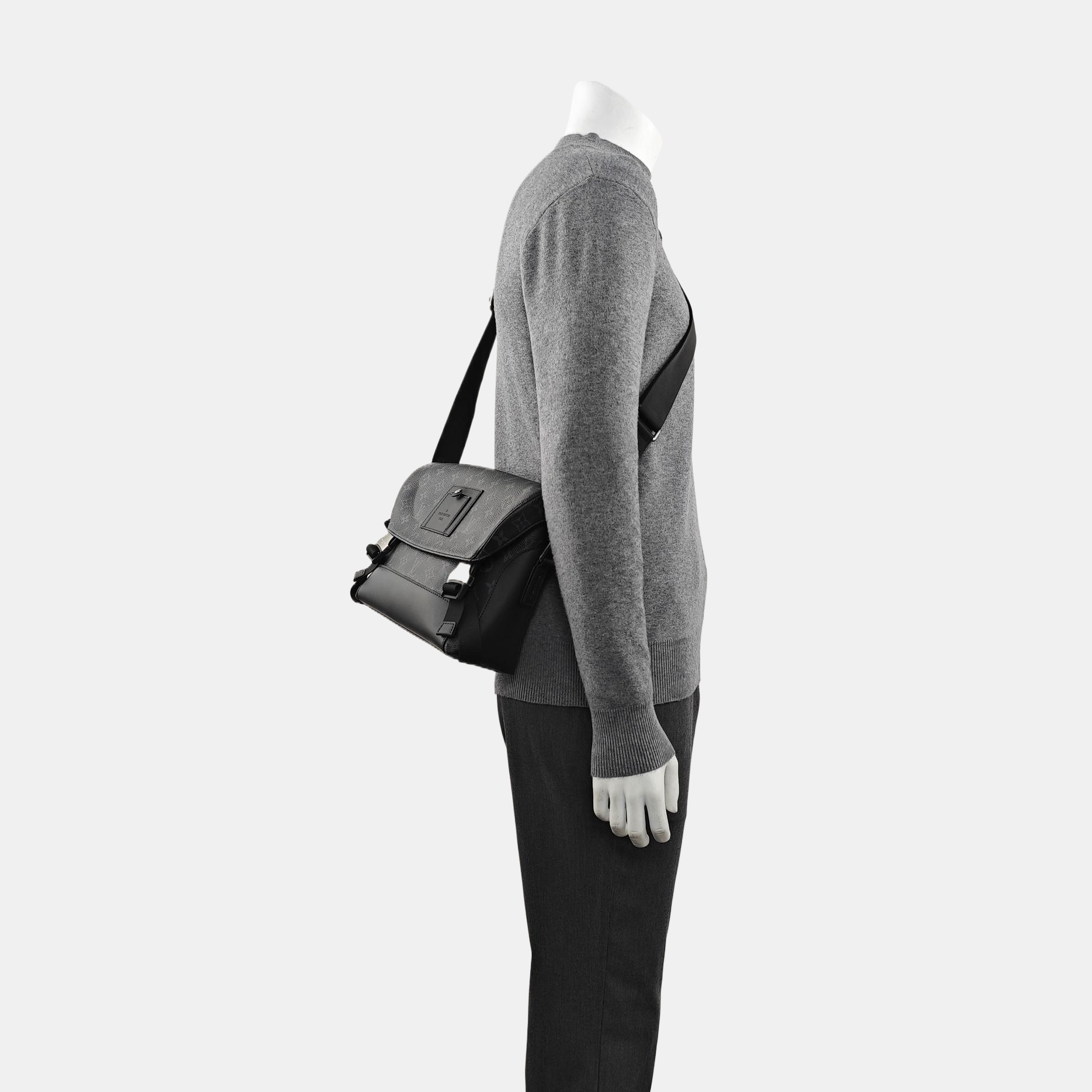 VOYAGER PM Monogram Coated Canvas Black