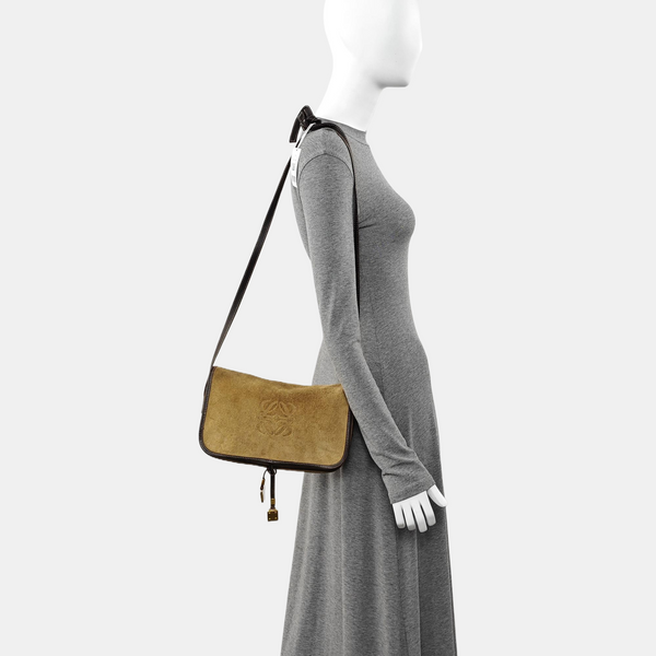 Suede Shoulder Bag Brown