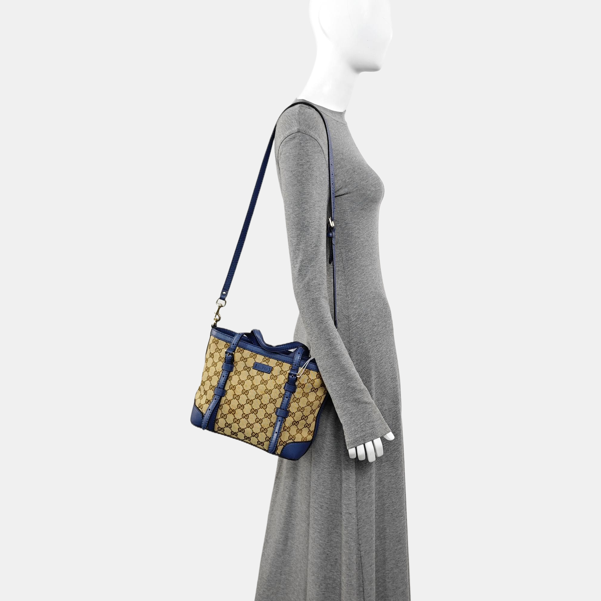 Monogram Fabric Shoulder Bag Brown