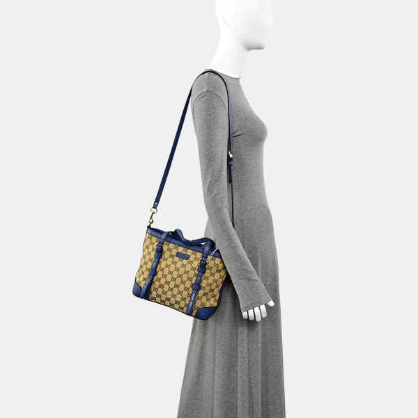 Monogram Fabric Shoulder Bag Brown