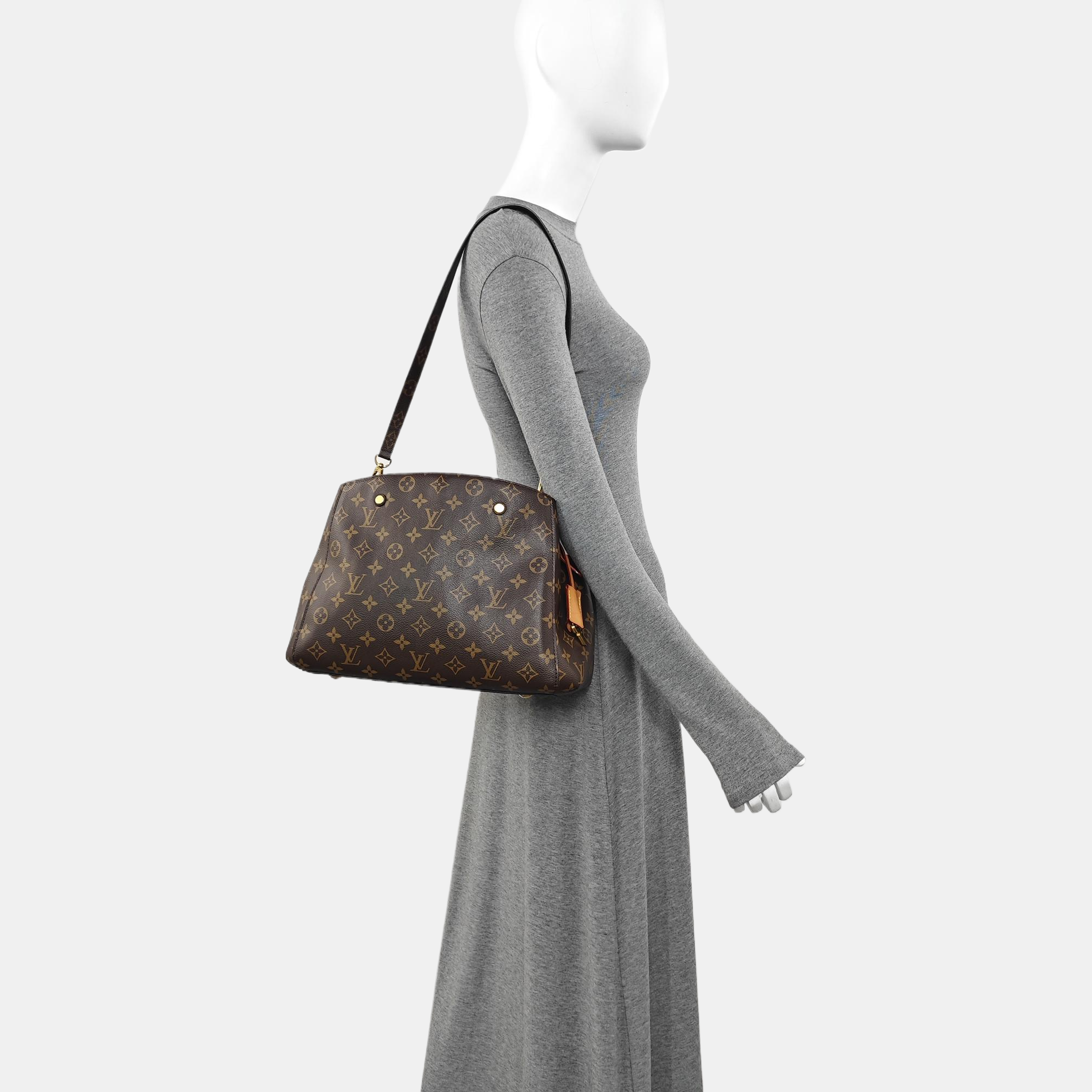 MONTAIGNE Monogram Coated Canvas Brown