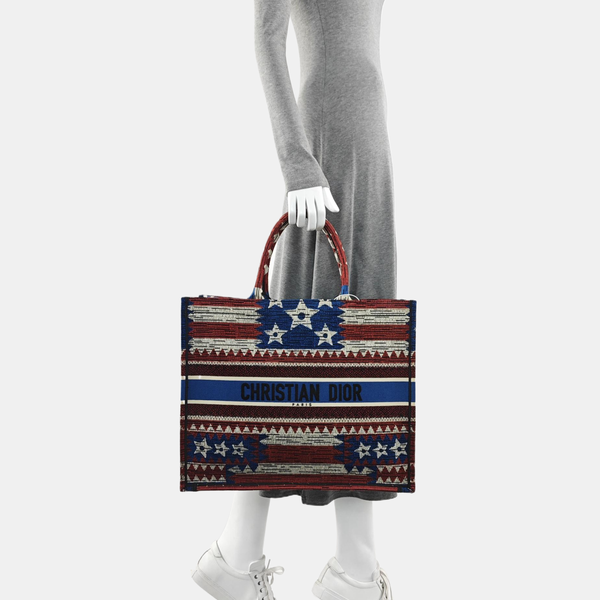 Book Tote Large Canvas Multicolor