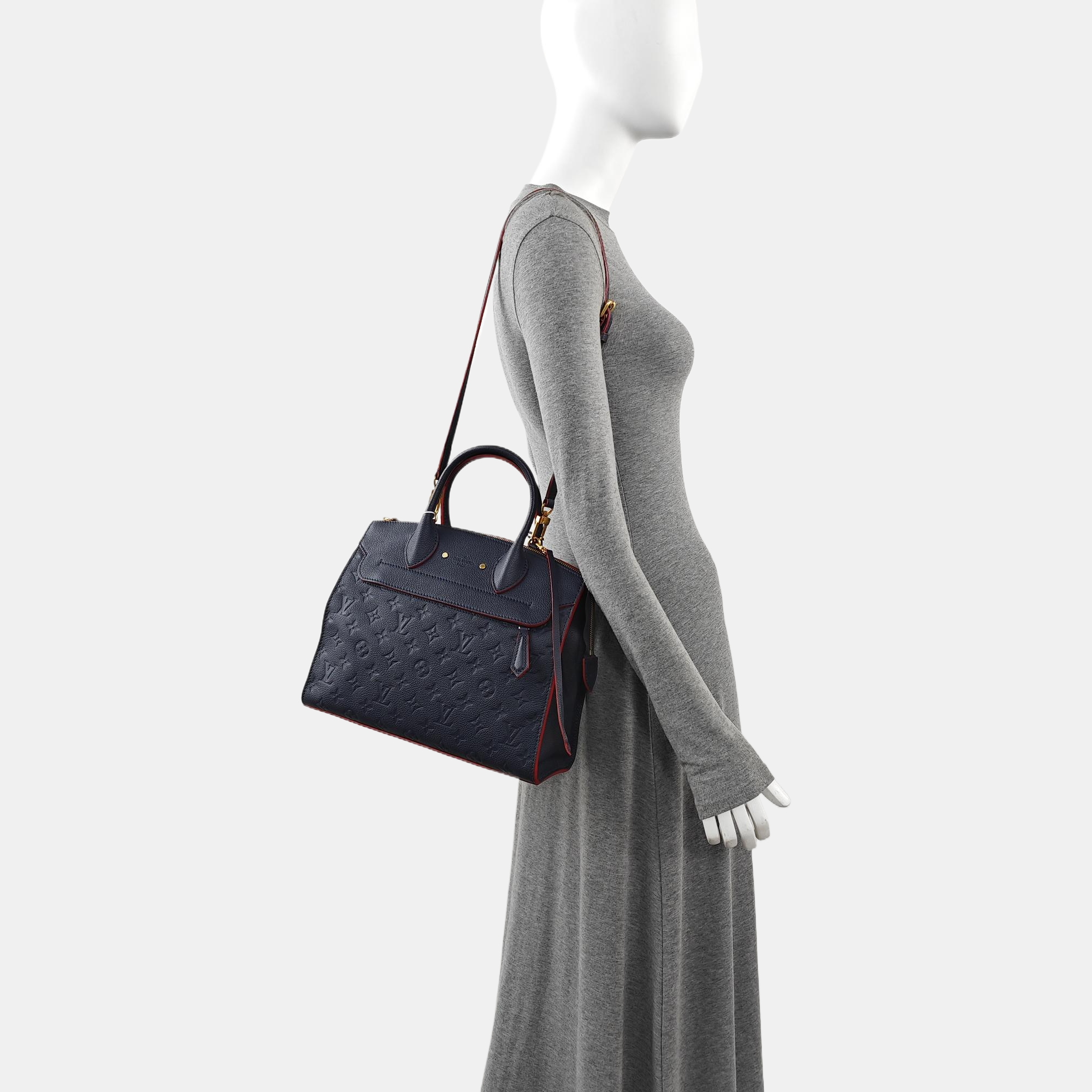 PONNEUF MM Monogram Calfskin Blue
