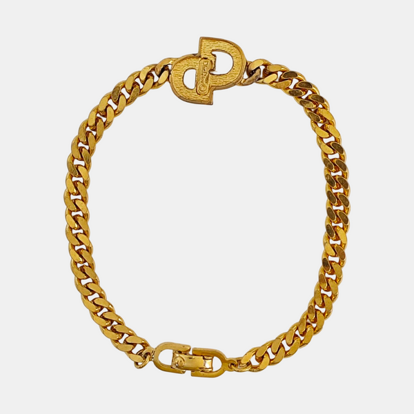 CD Navy Metal Gold Bracelet