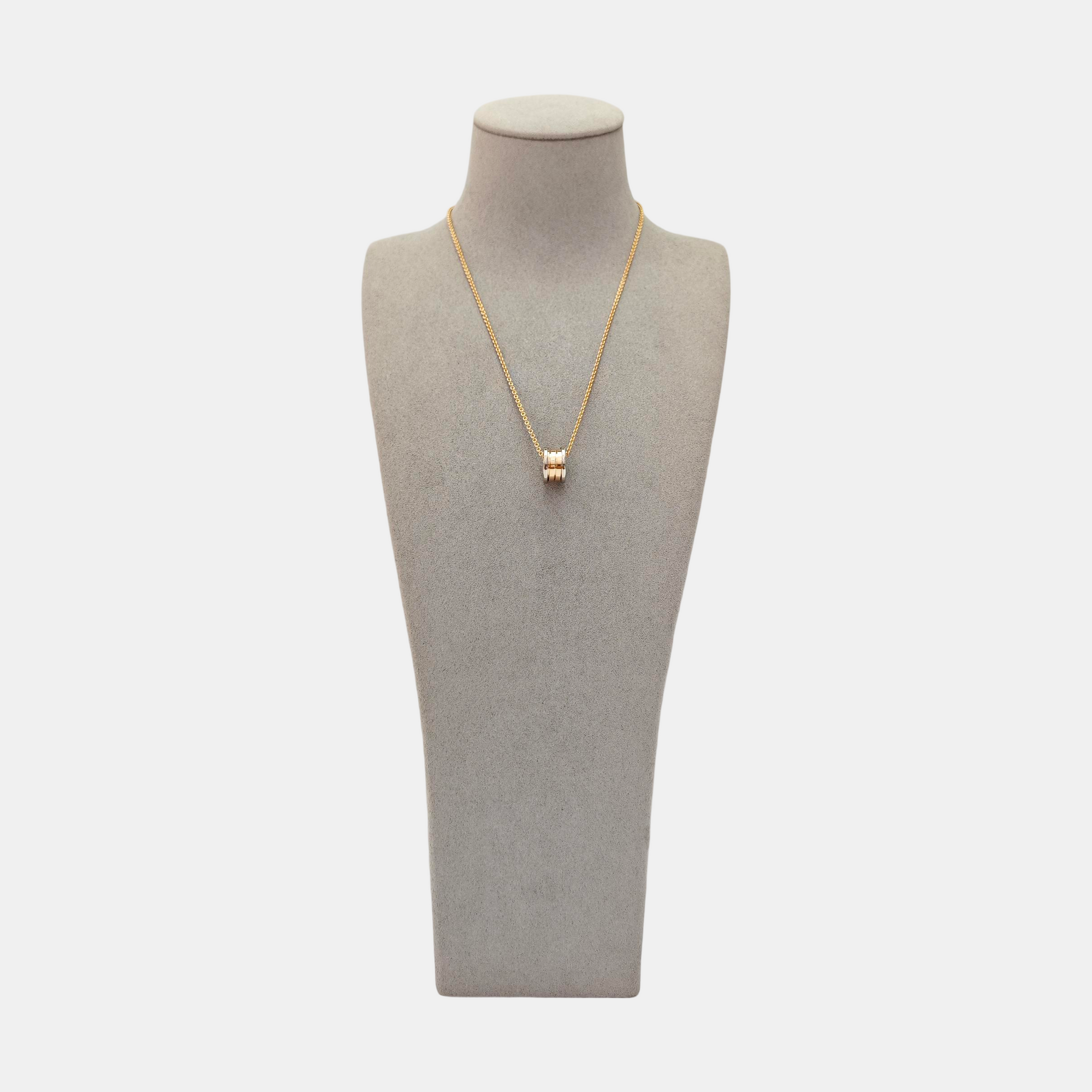 B.ZERO1 18k White Gold Rose Gold Necklace