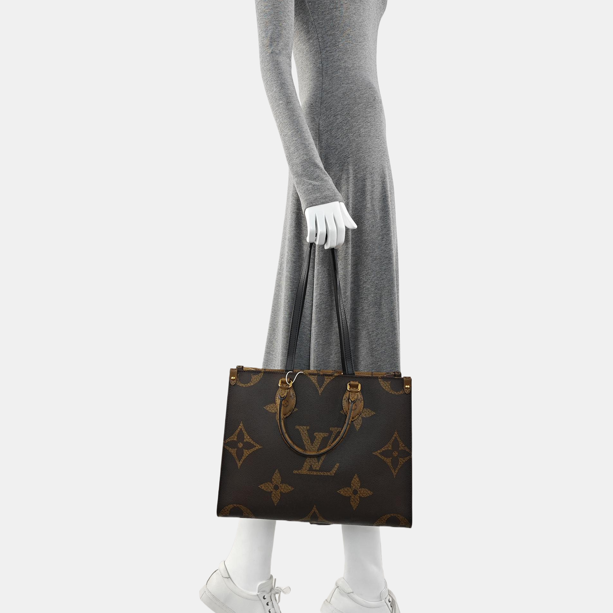 ONTHEGO MM Monogram Coated Canvas Brown