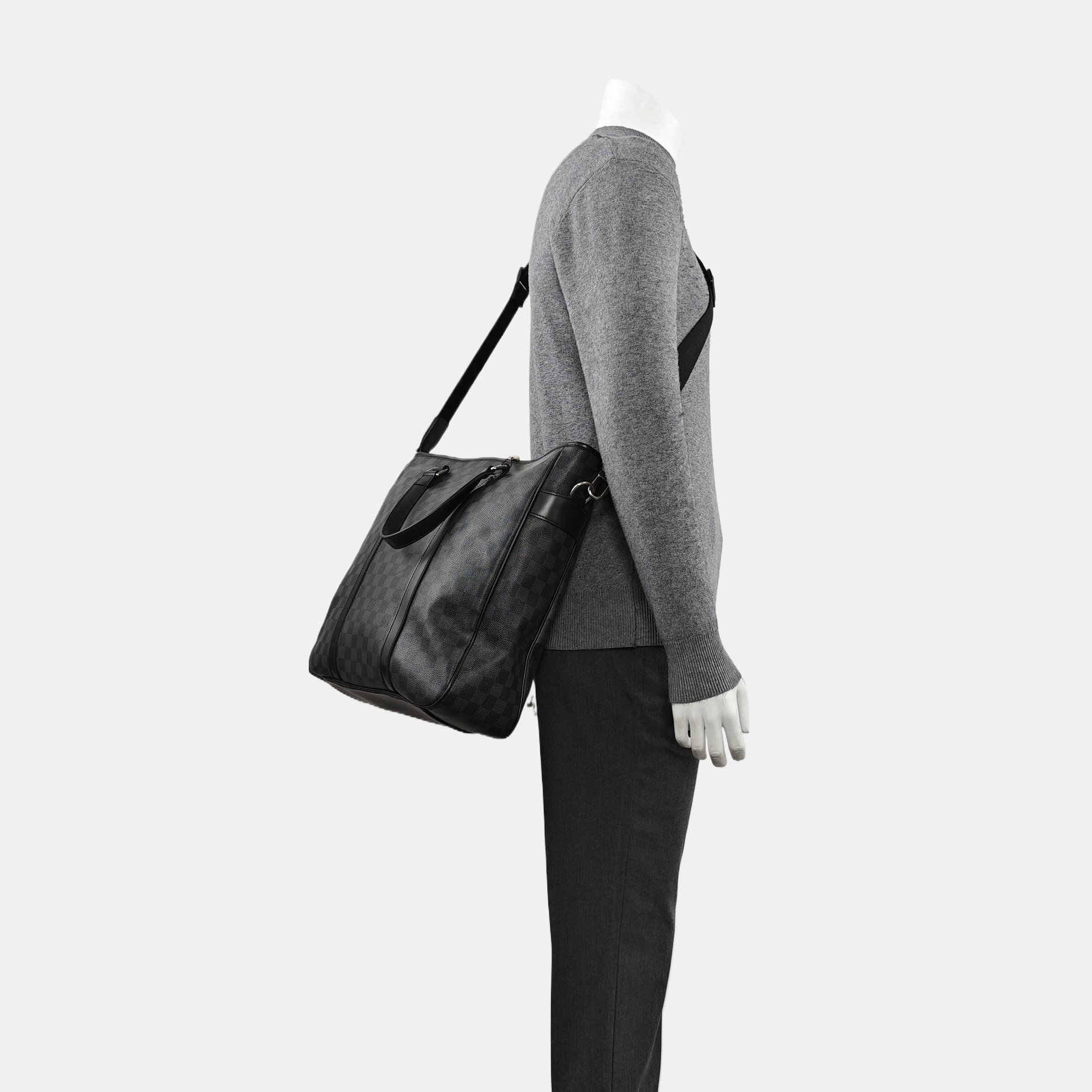 TADAO MM Damier Graphite Coated Canvas Gray