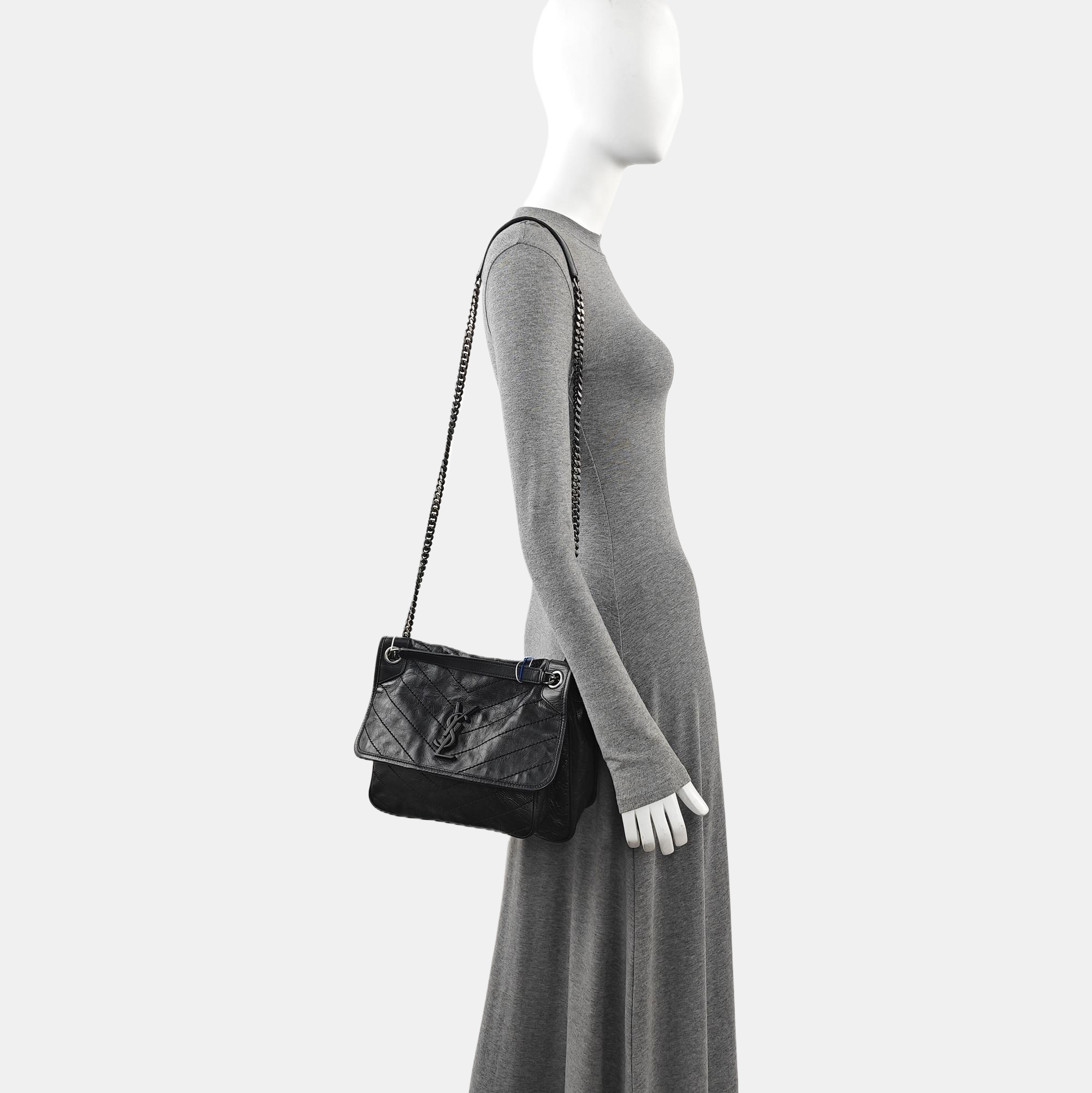 NIKI Medium Quilted Calfskin Black