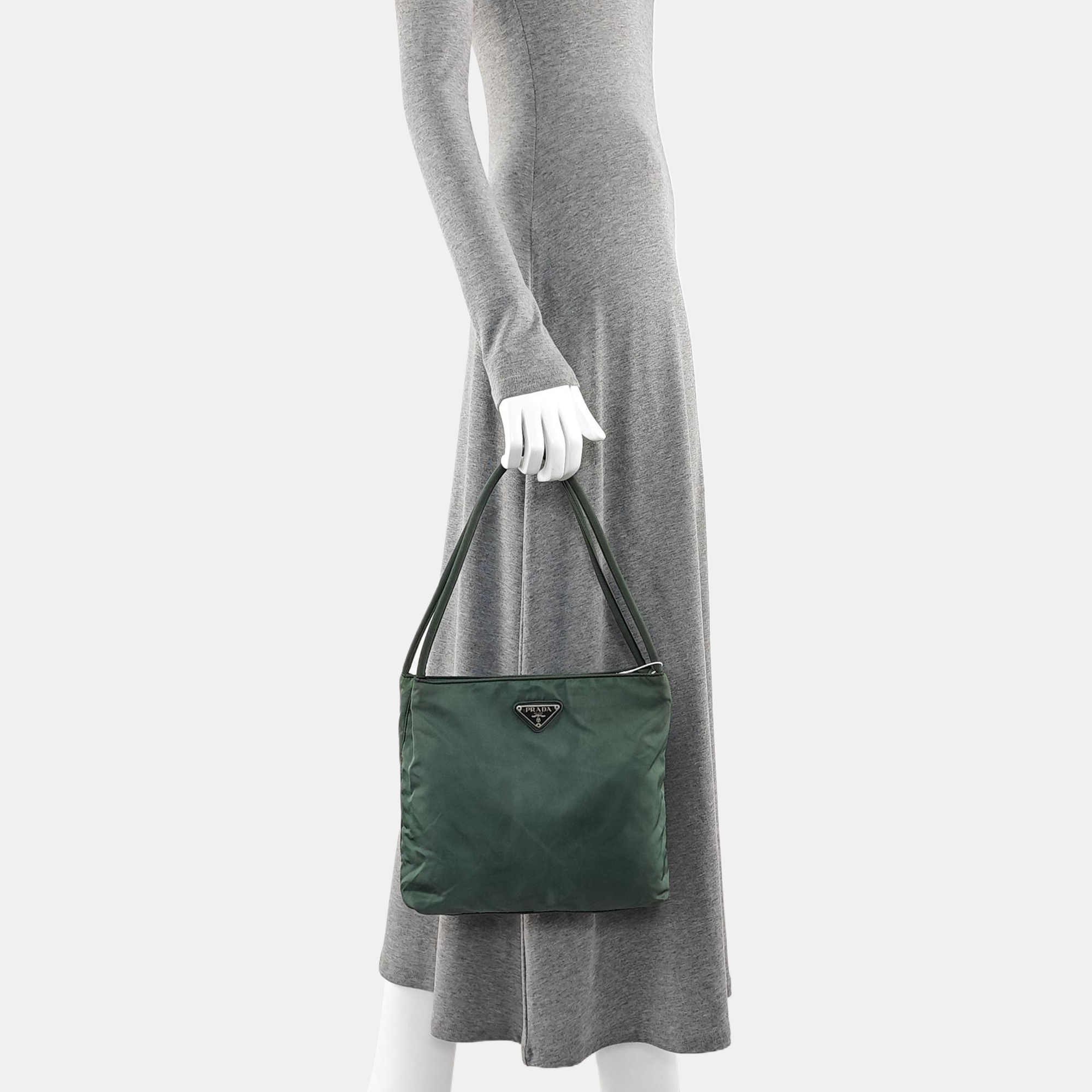 Nylon Tote Bag Green