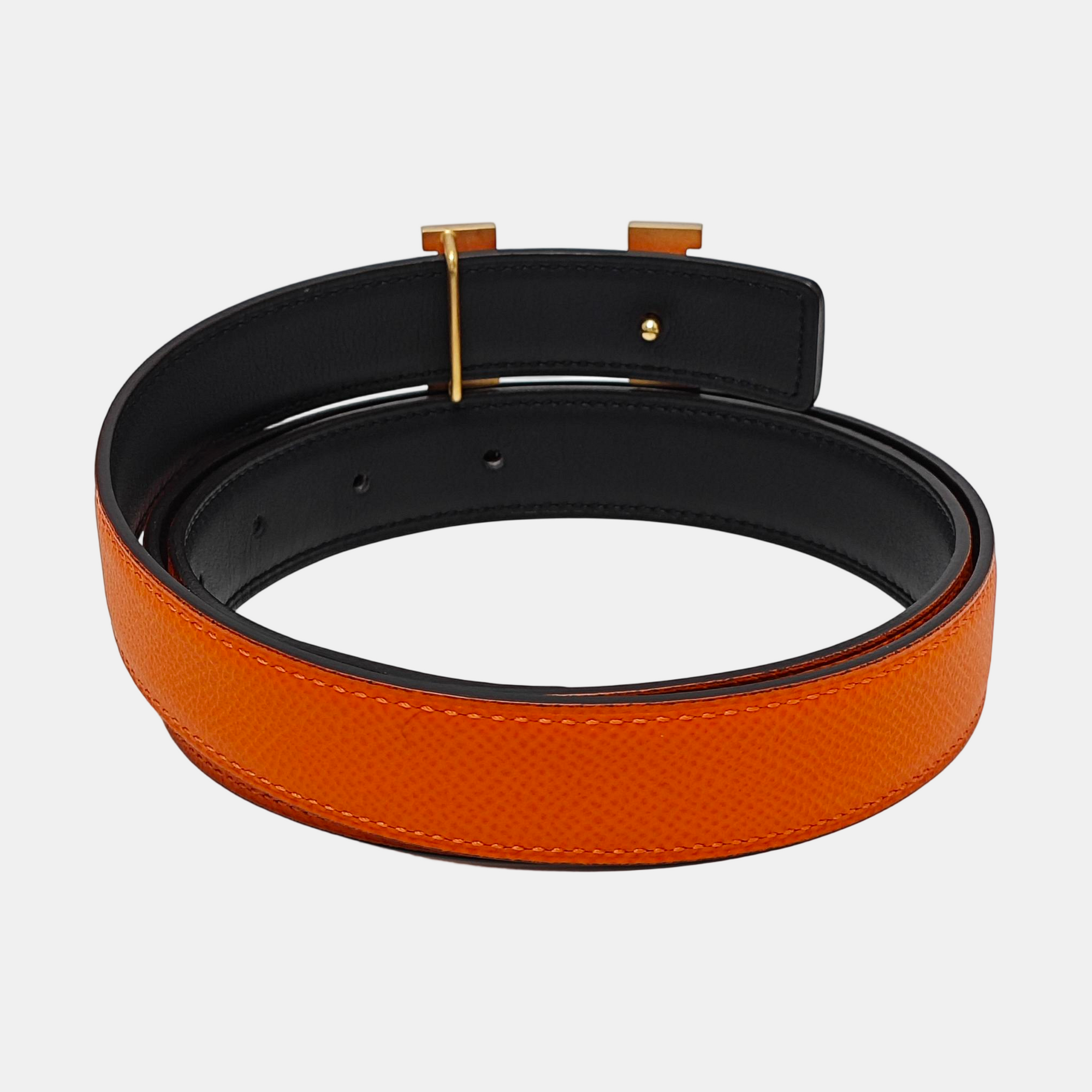 Leather Belt Orange