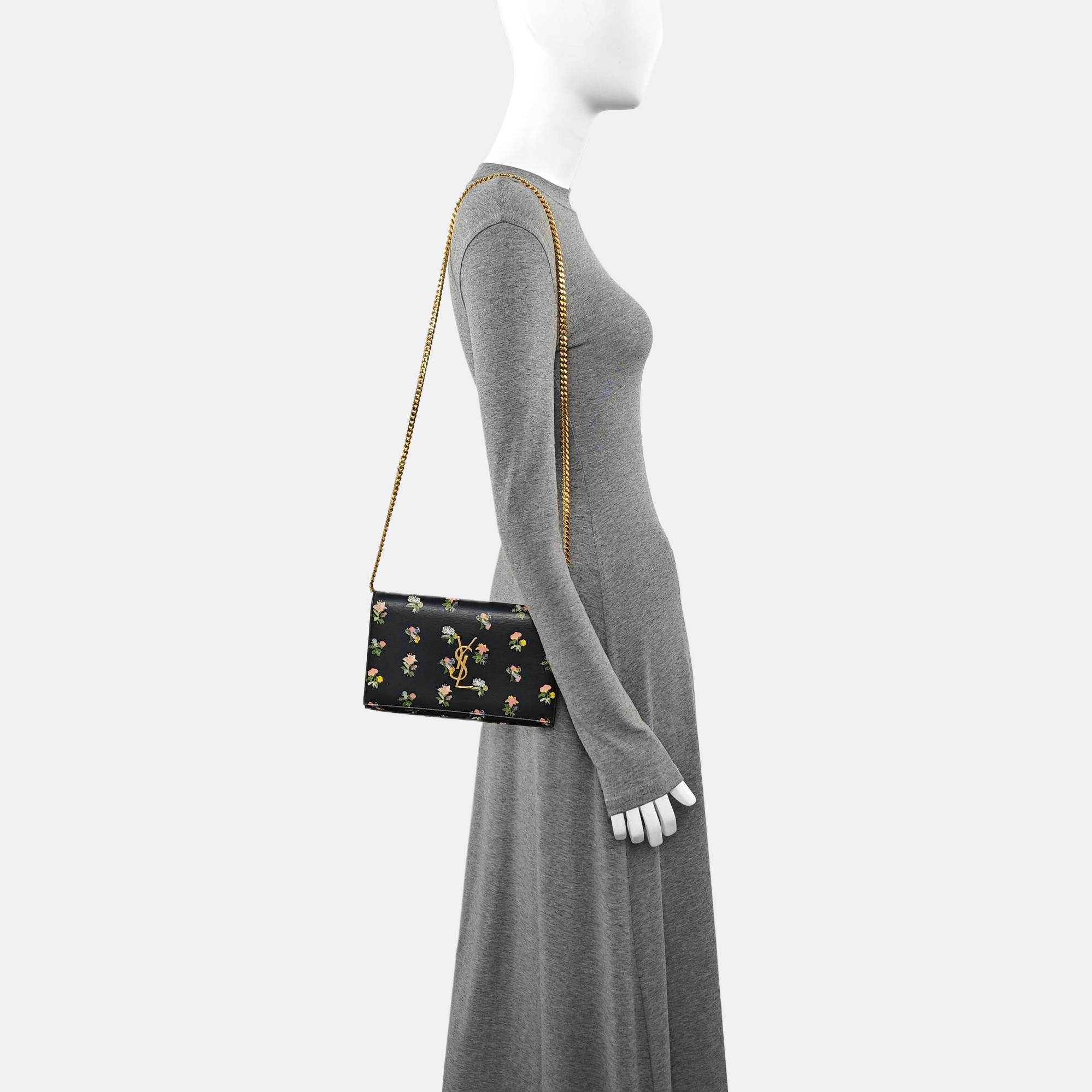 Calfskin Shoulder Bag Black