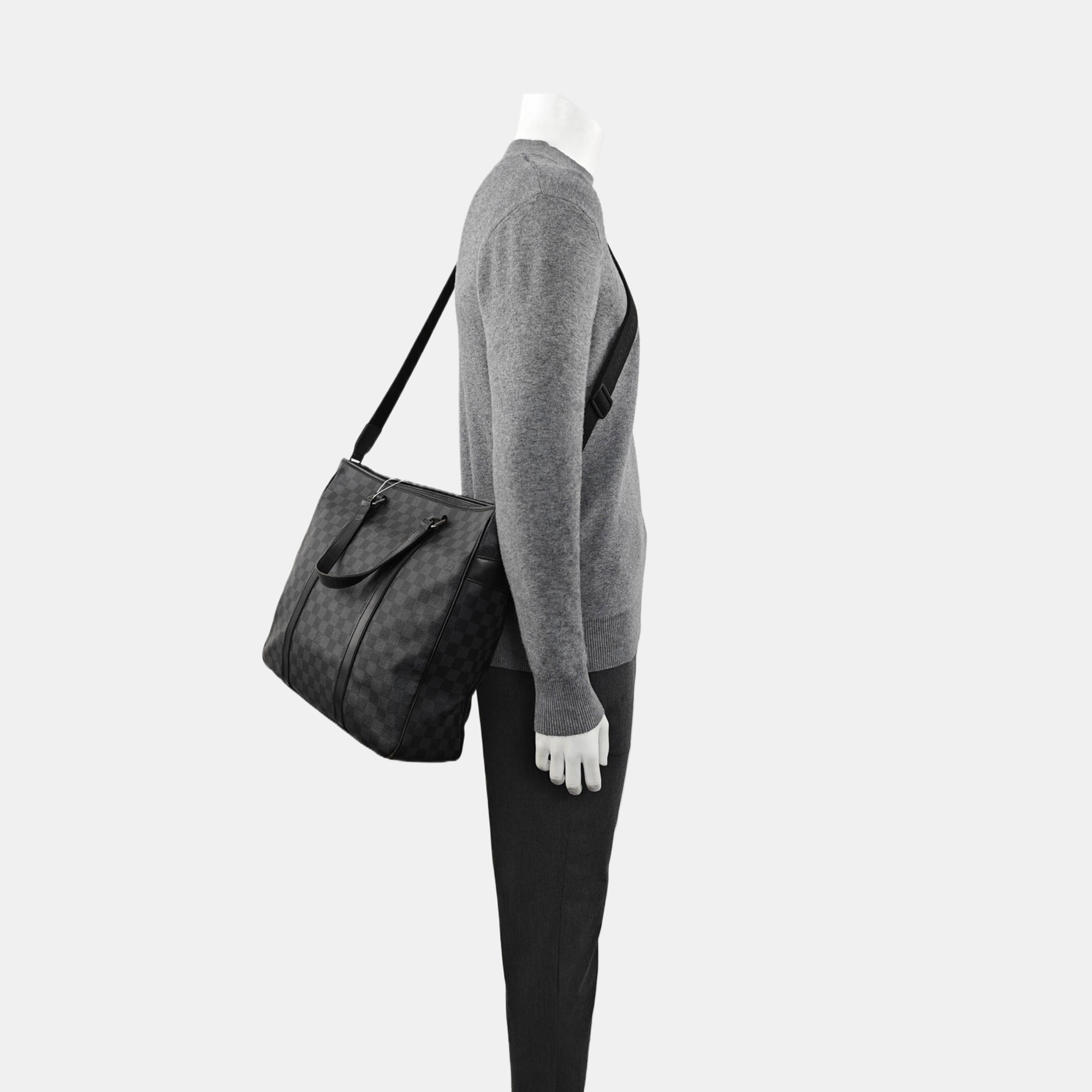 TADAO MM Damier Graphite Coated Canvas Gray