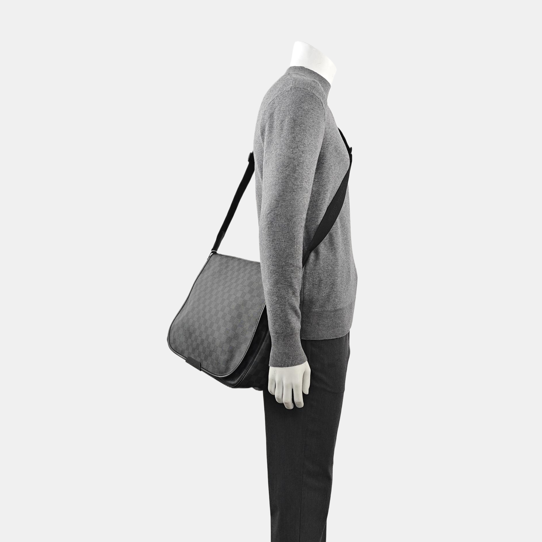 DANIEL Damier Graphite Coated Canvas Gray