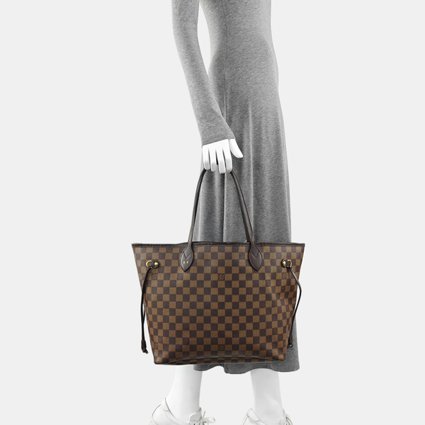 NEVERFULL MM Damier Ebene Coated Canvas Brown
