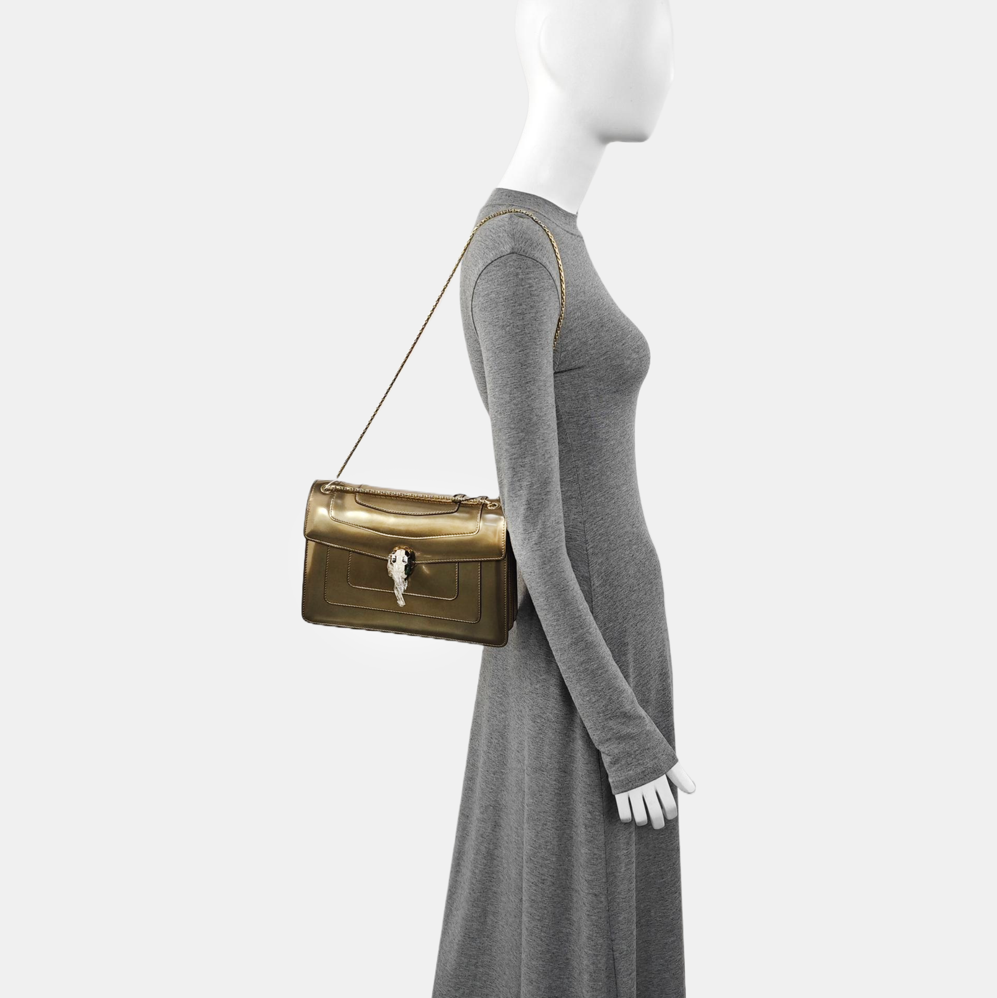 SERPENTI FOREVER Medium Calfskin Beige