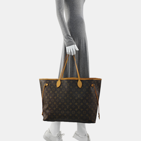 NEVERFULL GM Monogram Coated Canvas Brown