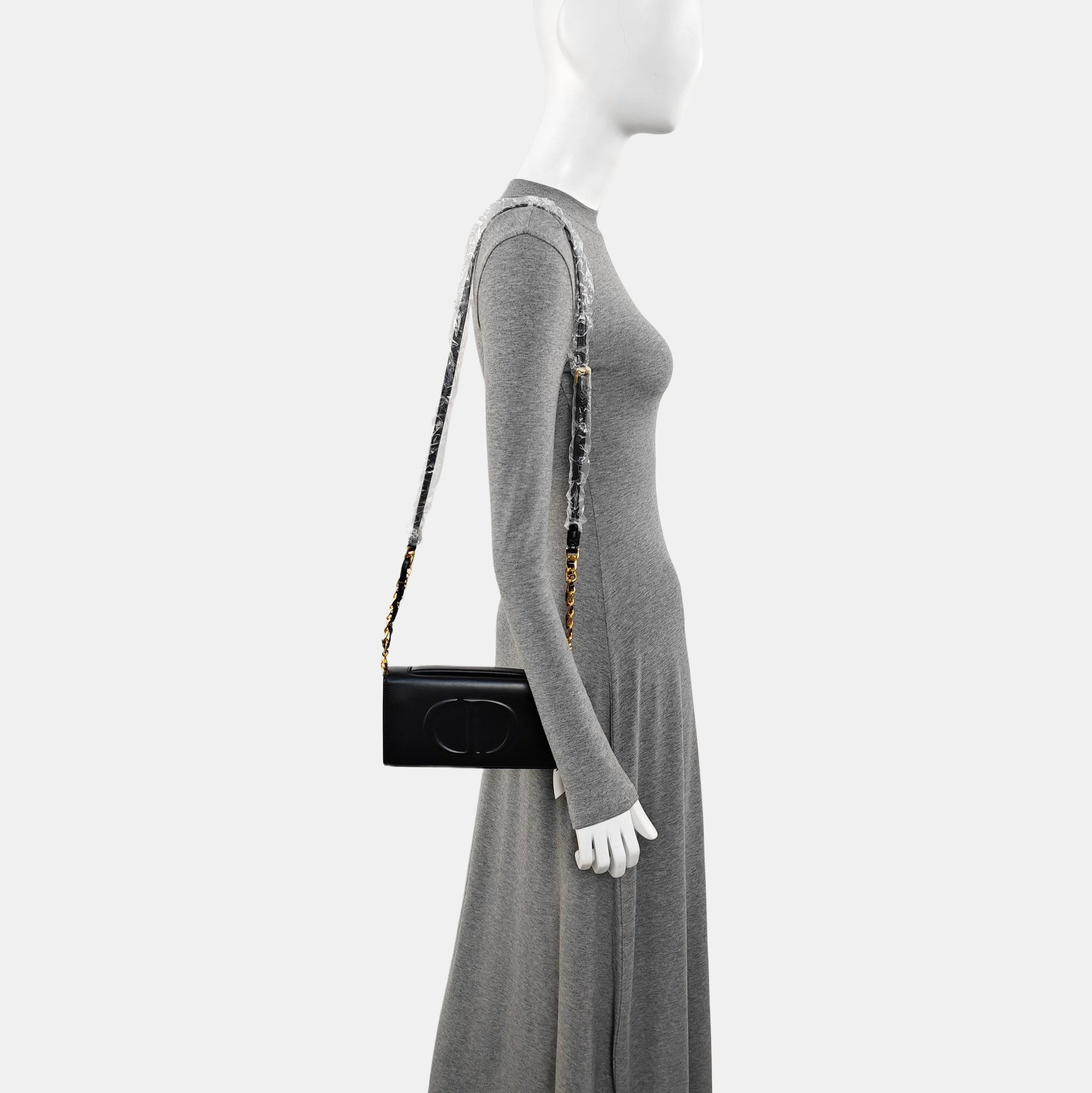 Calfskin Shoulder Bag Black