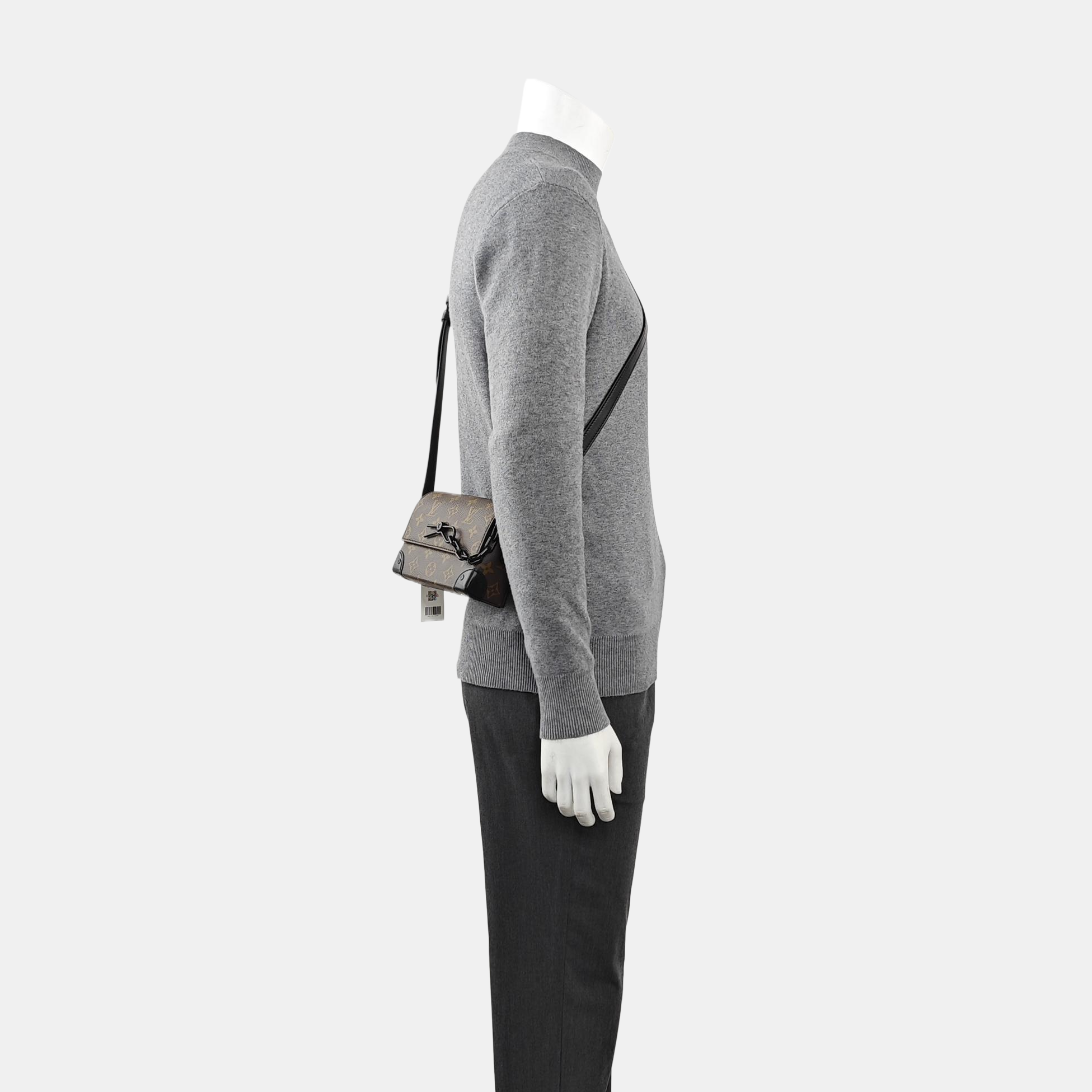 SOFT TRUNK Mini Monogram Coated Canvas Brown