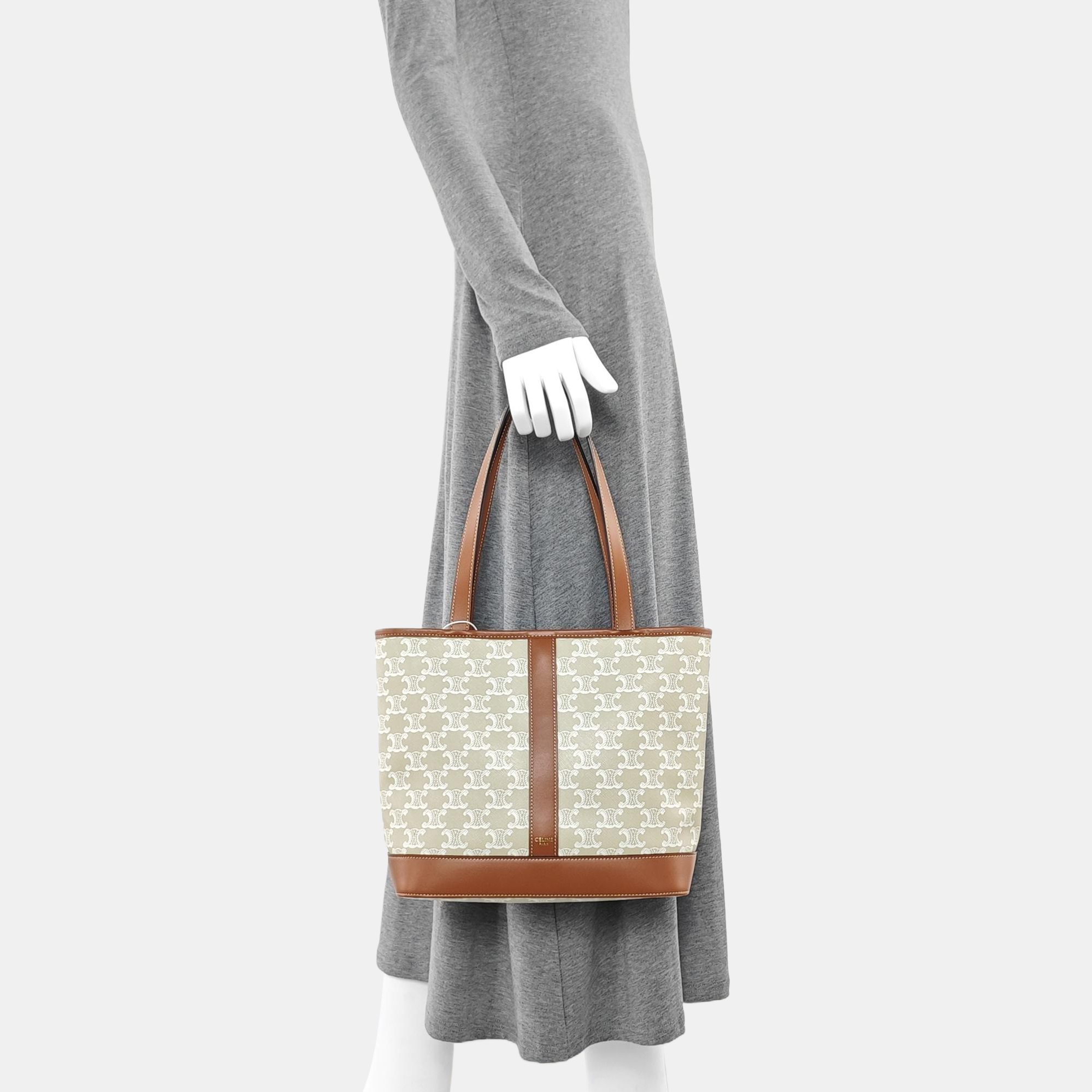 TRIOMPHE CANVAS Small Coated Canvas Beige