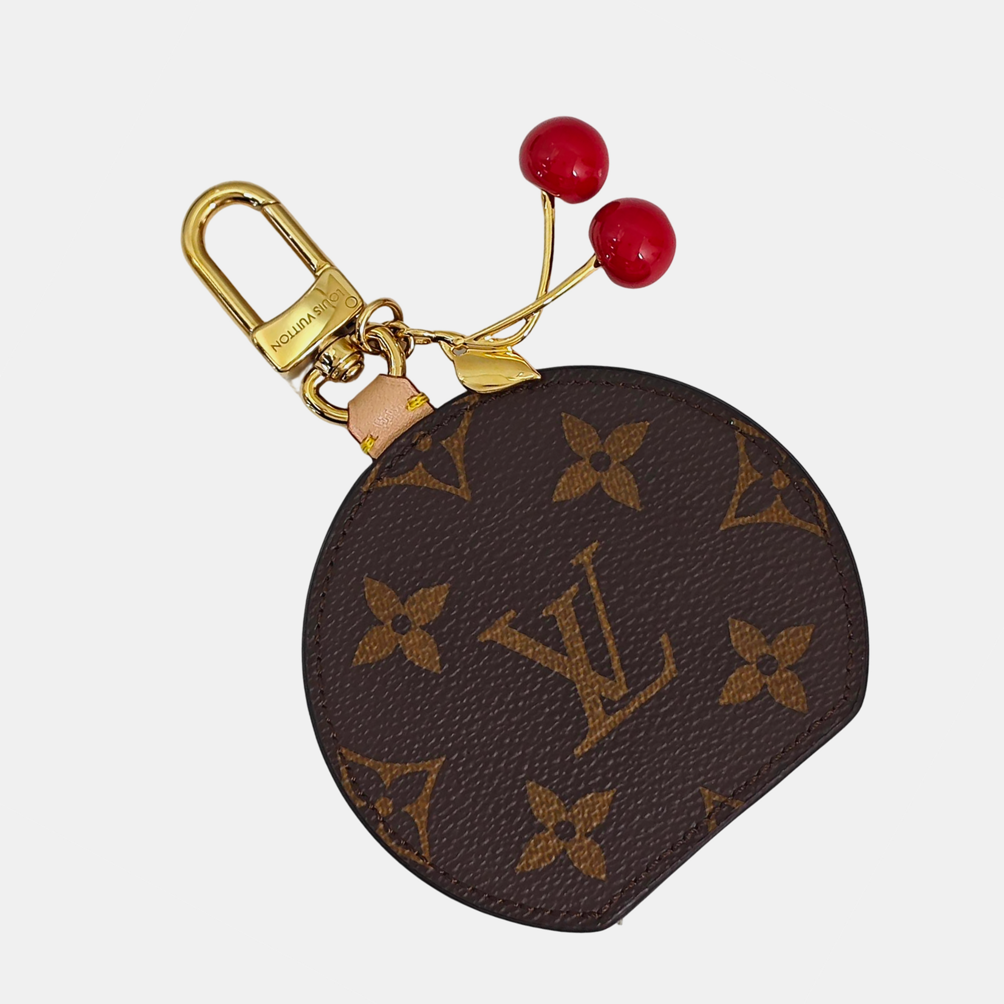 Leather Bag Charm Red