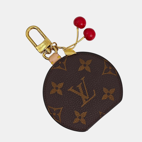 Leather Bag Charm Red