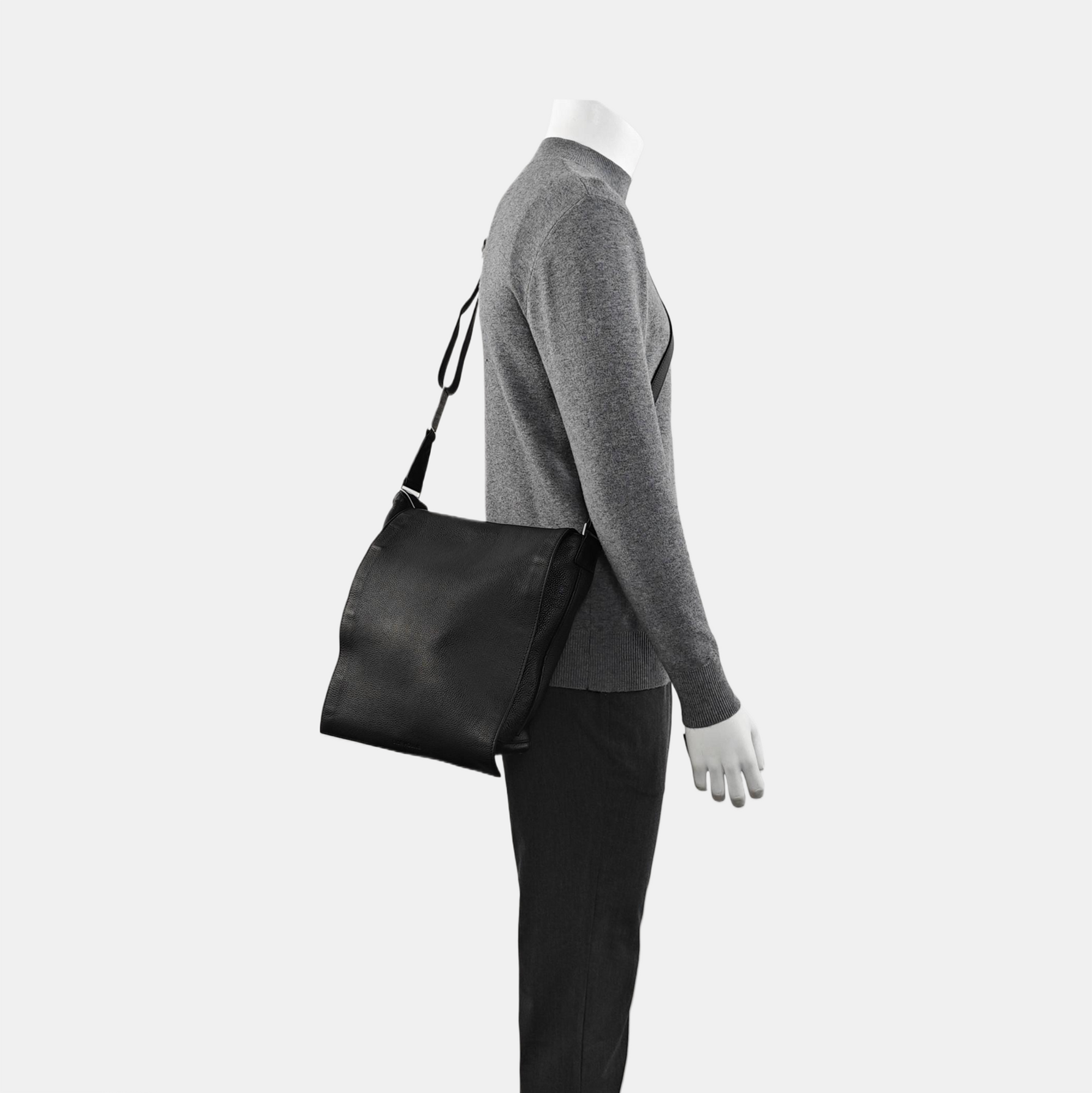 Calfskin Crossbody Bag Black