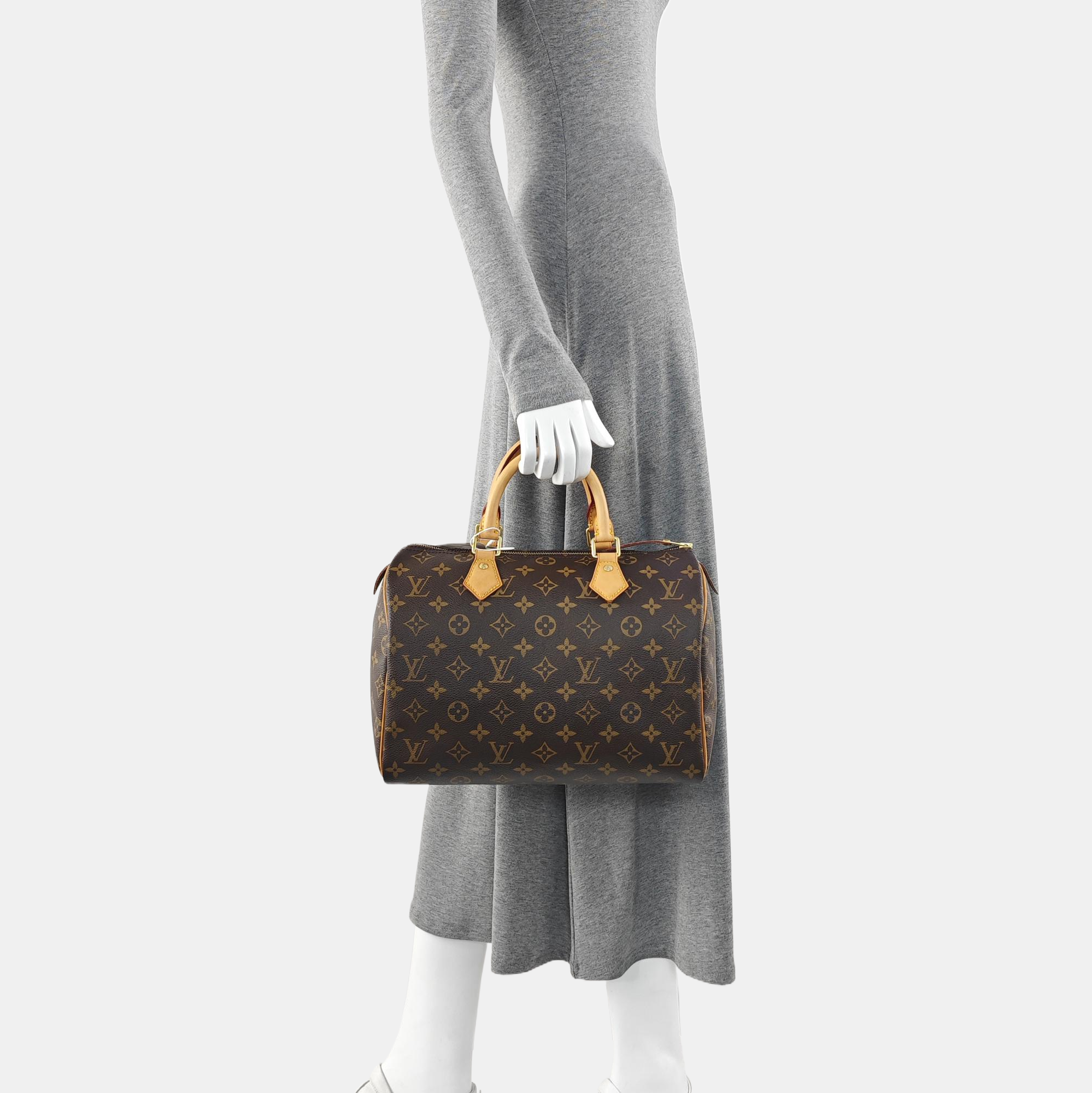 SPEEDY 30 Monogram Coated Canvas Brown