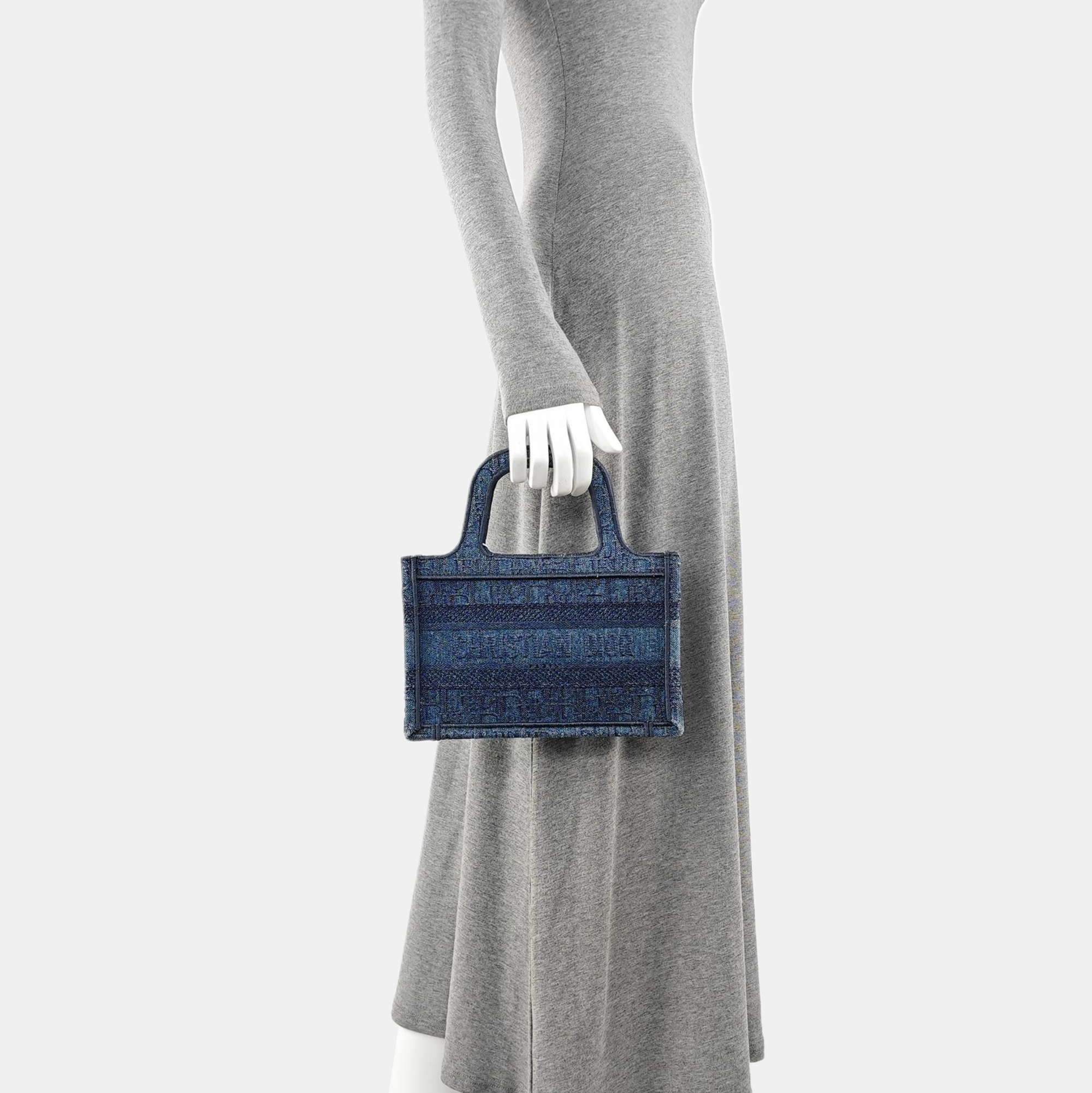 Book Tote Mini Canvas Blue
