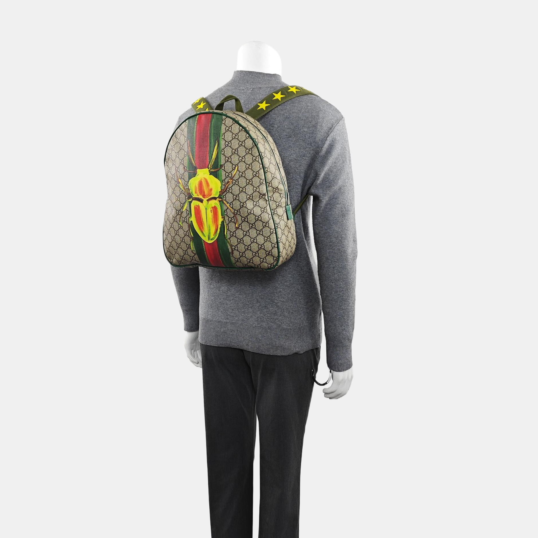 Monogram Coated Canvas Backpack Beige