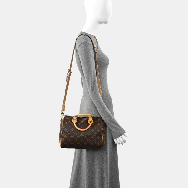 Authenticated pre-owned  SPEEDY 25 Monogram Coated Canvas Brown - Shoulder Bag at Looply