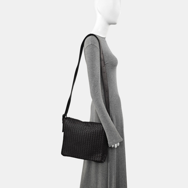 Calfskin Shoulder Bag Brown