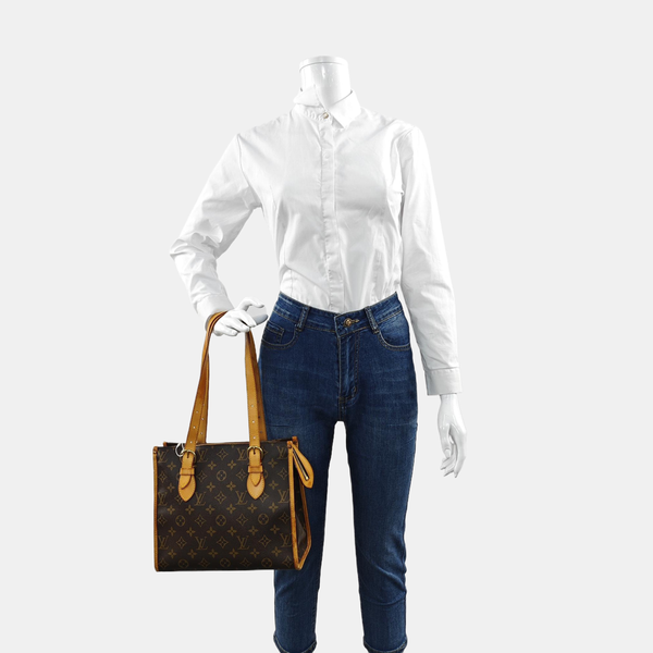 POPINCOURT Monogram Coated Canvas Brown