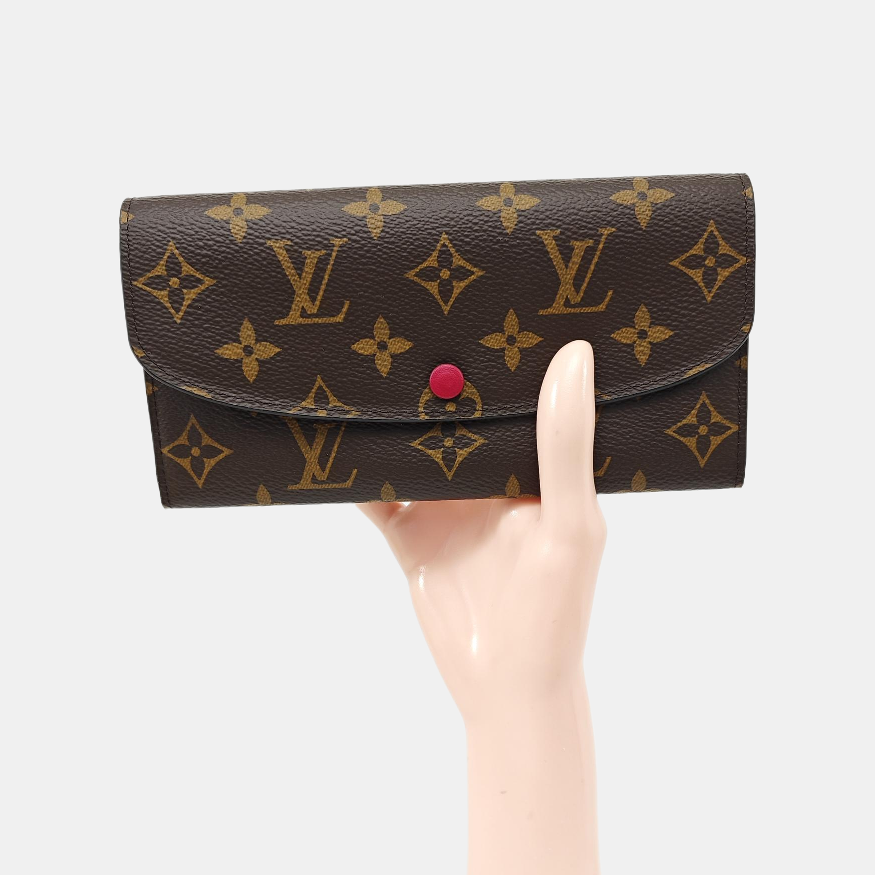 EMILIE Monogram Coated Canvas Brown Wallet