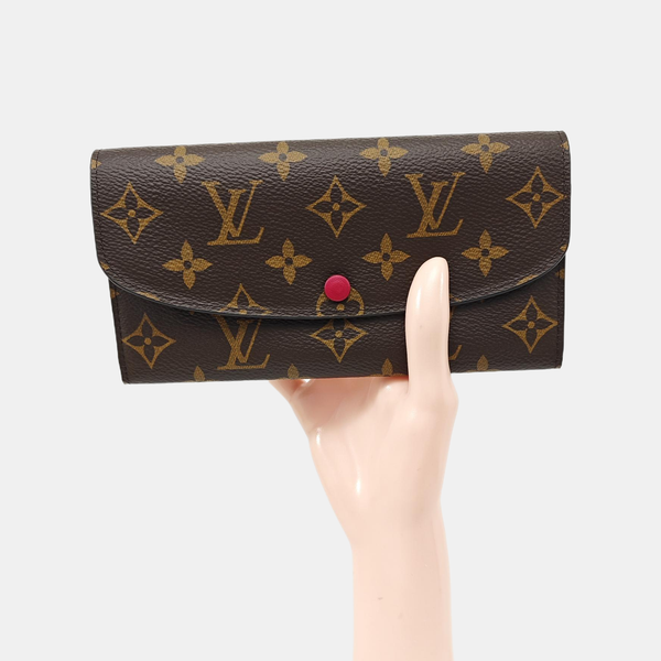 EMILIE Monogram Coated Canvas Brown Wallet